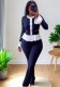 Women Long-Sleeved Knitting Top and Pant Two-Piece Set