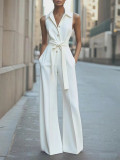 Women Career Sleeveless Jumpsuit
