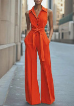 Women Career Sleeveless Jumpsuit