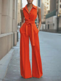Women Career Sleeveless Jumpsuit