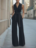 Women Career Sleeveless Jumpsuit