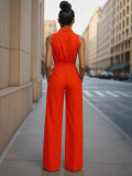 Women Career Sleeveless Jumpsuit