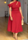 Women Casual Off-The-Shoulder Solid Dress