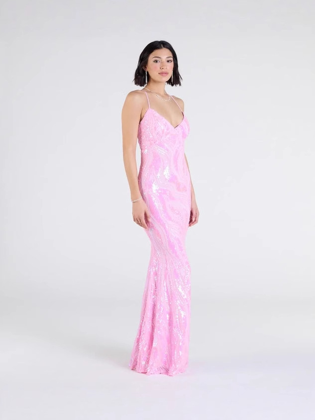 Women Party Sequin Sexy Evening Dress