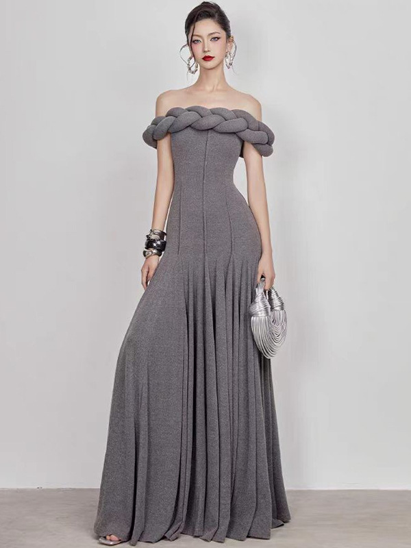 Braided Sexy Off-Shoulder Mermaid Gown