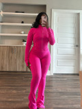 Spring/Summer Casual Sexy Tight-Fitting Bell Sleeve Two-Piece Pants Set