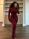 Spring/Summer Casual Sexy Tight-Fitting Bell Sleeve Two-Piece Pants Set