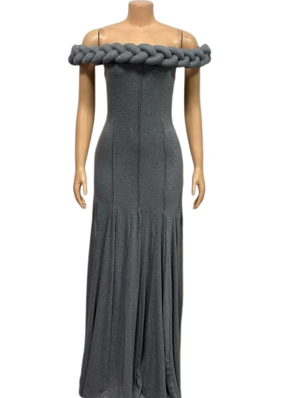 Braided Sexy Off-Shoulder Mermaid Gown