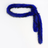 Faux Fur Y2K Winter Waist Belt Punk Hip-Hop Dance Accessory