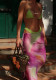Triangular Multi-Color Three-Piece Bikini