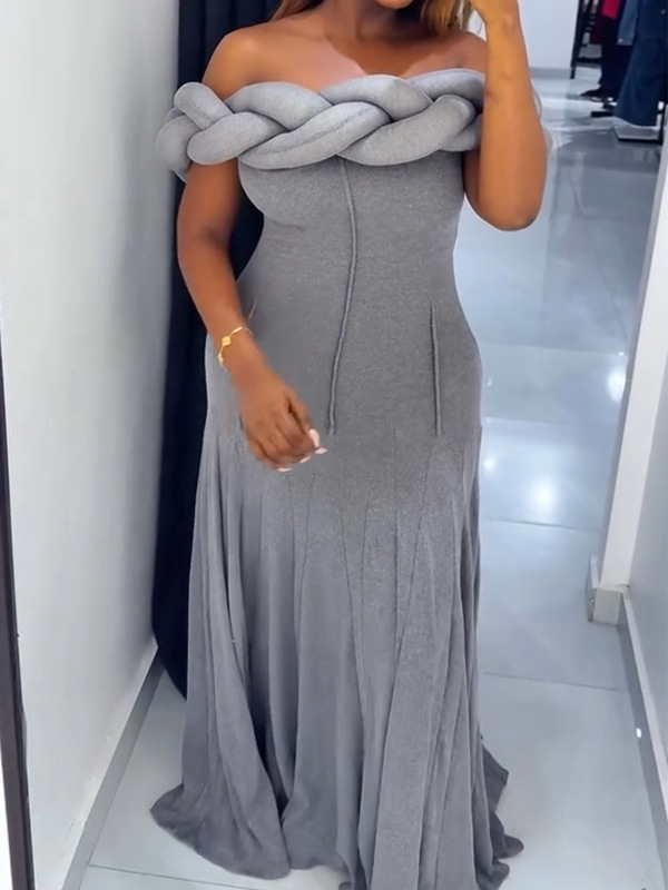 Braided Sexy Off-Shoulder Mermaid Gown