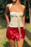 Glitter Sexy Solid Color Short Sequin Mini Skirt