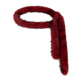 Faux Fur Y2K Winter Waist Belt Punk Hip-Hop Dance Accessory
