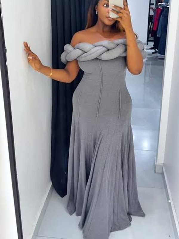 Braided Sexy Off-Shoulder Mermaid Gown