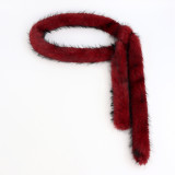 Faux Fur Y2K Winter Waist Belt Punk Hip-Hop Dance Accessory