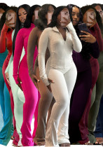 Spring/Summer Casual Sexy Tight-Fitting Bell Sleeve Two-Piece Pants Set Spring/Summer Casual Sexy Tight-Fitting Bell Sleeve Two-Piece Pants Set