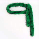 Faux Fur Y2K Winter Waist Belt Punk Hip-Hop Dance Accessory