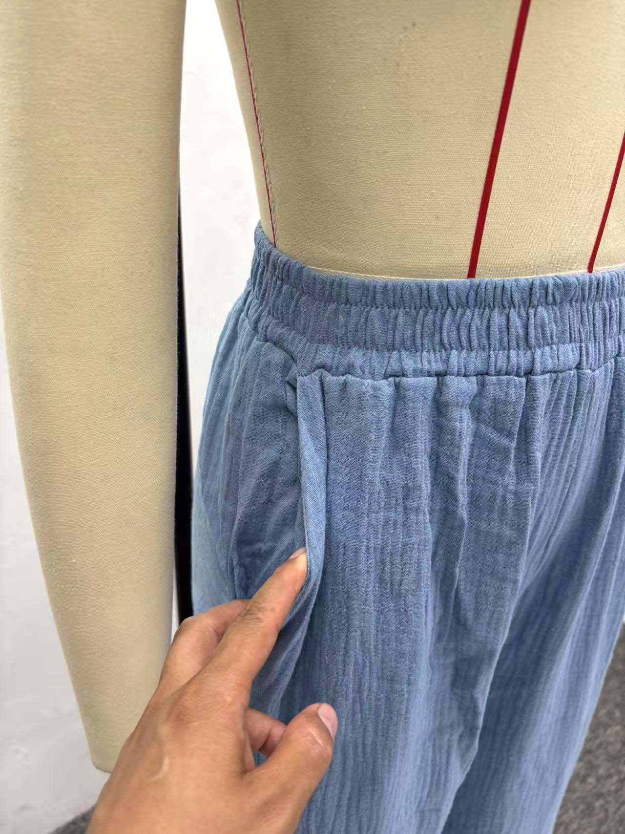 Women Turndown Collar Long-Sleeved Shirt and Pants Two-Piece Set