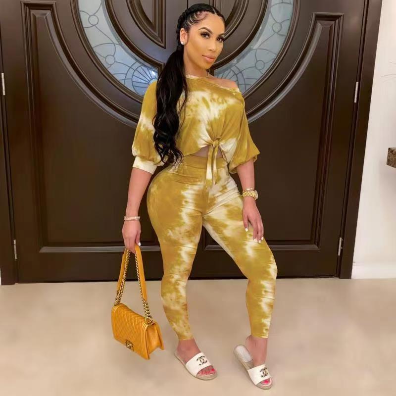 Women Printed Sexy Top and Pants Two-Piece Set