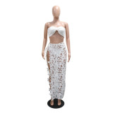 Women Sexy Summer Lace-Up Three-Piece Dress