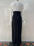 Women Autumn Sexy Style Elegant Colorblock Dress