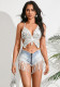 Women Sequined Tassel Stretch Ripped Denim Shorts