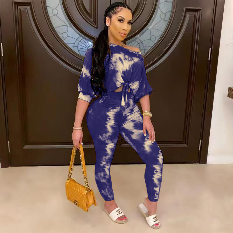 Women Printed Sexy Top and Pants Two-Piece Set