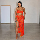 Women Sexy Summer Lace-Up Three-Piece Dress