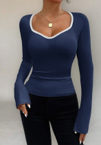 Solid Color Long-Sleeve Women's T-Shirt Fall/Winter Women's Wear