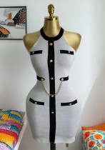 Sexy Color-Block Bodycon Knitting Dress Sexy Color-Block Bodycon Knitting Dress