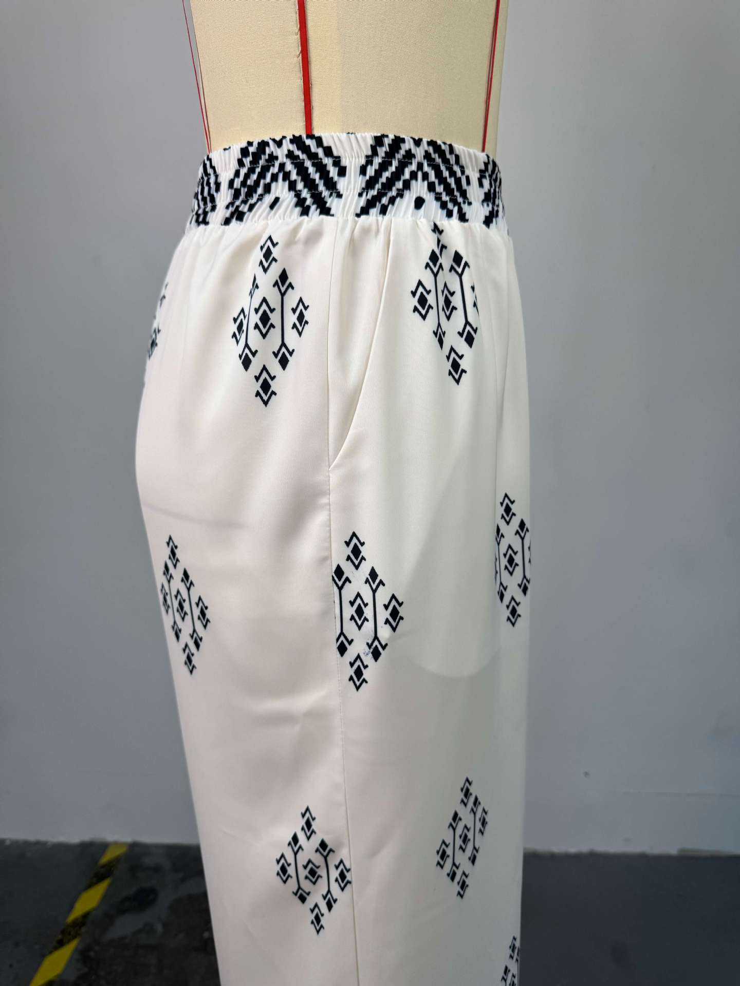 Summer Women's Fashion Turn-Down Collar Printed Loose Shirt & Wide-Leg Pants Casual Set