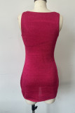 Summer Women's Sexy Knit Sequin Star-Pattern Mini Dress