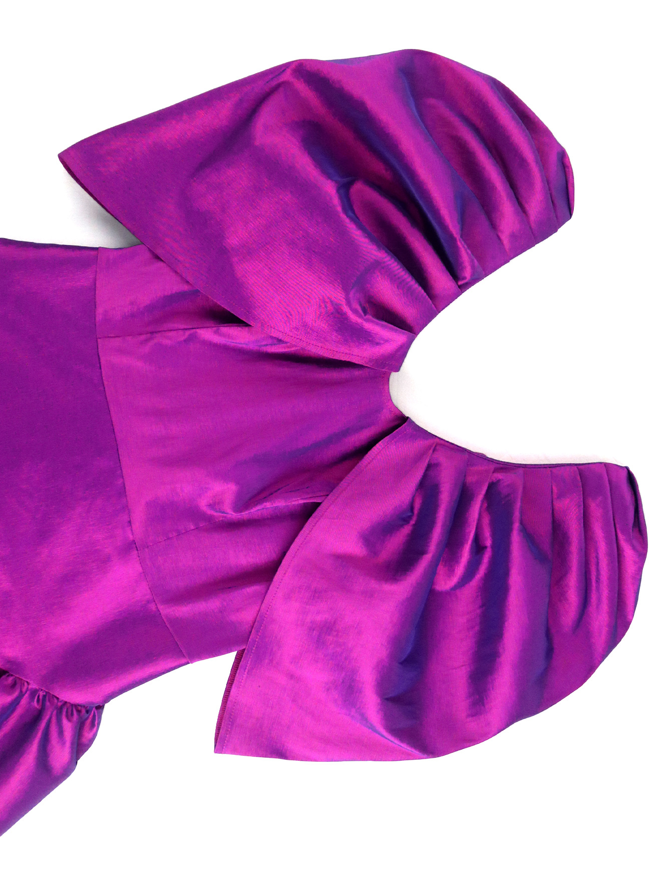 Sexy V-Neck Puff-Sleeve Evening Dress Chic Elegant A-Line Formal Gown