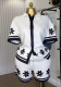 Summer Women's Fashion Turn-Down Collar Color-Block Printed Shirt & Wide-Leg Shorts Casual Set