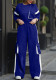 Retro American Streetwear Sports Short Sleeve Two-Piece Pants Set