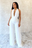 Women's Sexy Halter Neck Back Tie-Detail Sheer Mesh Two-Piece Pants Set