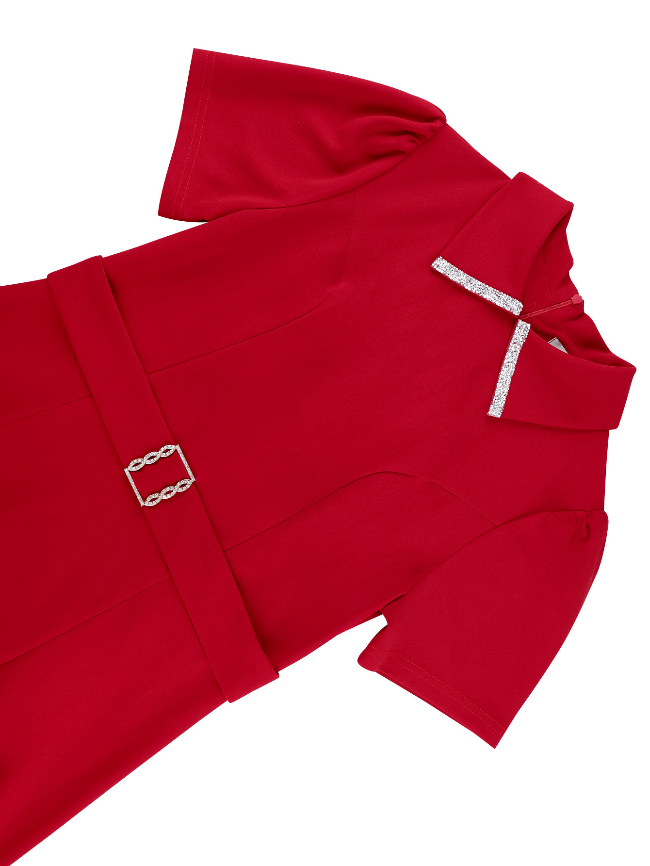 Elegant Turn-Down Collar Short-Sleeve Dress High-Waist Chic Formal Bodycon Gown