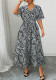 Fashionable V-Neck Black & White Contrast Dress Spring/Summer Women's Wear