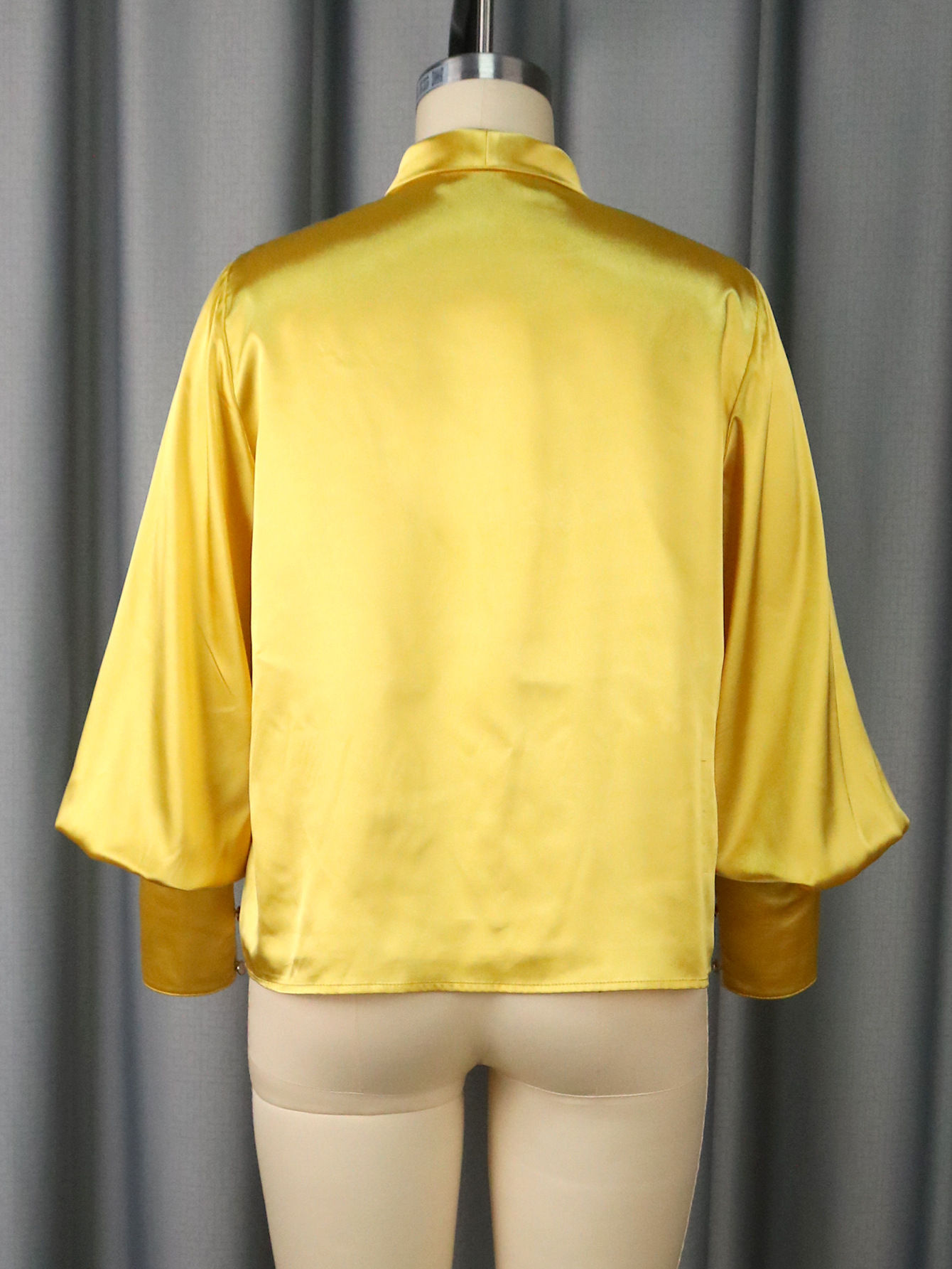 Sexy V-Neck Bow Blouse & Elegant Wide-Leg Pleated Pants Two-Piece Set