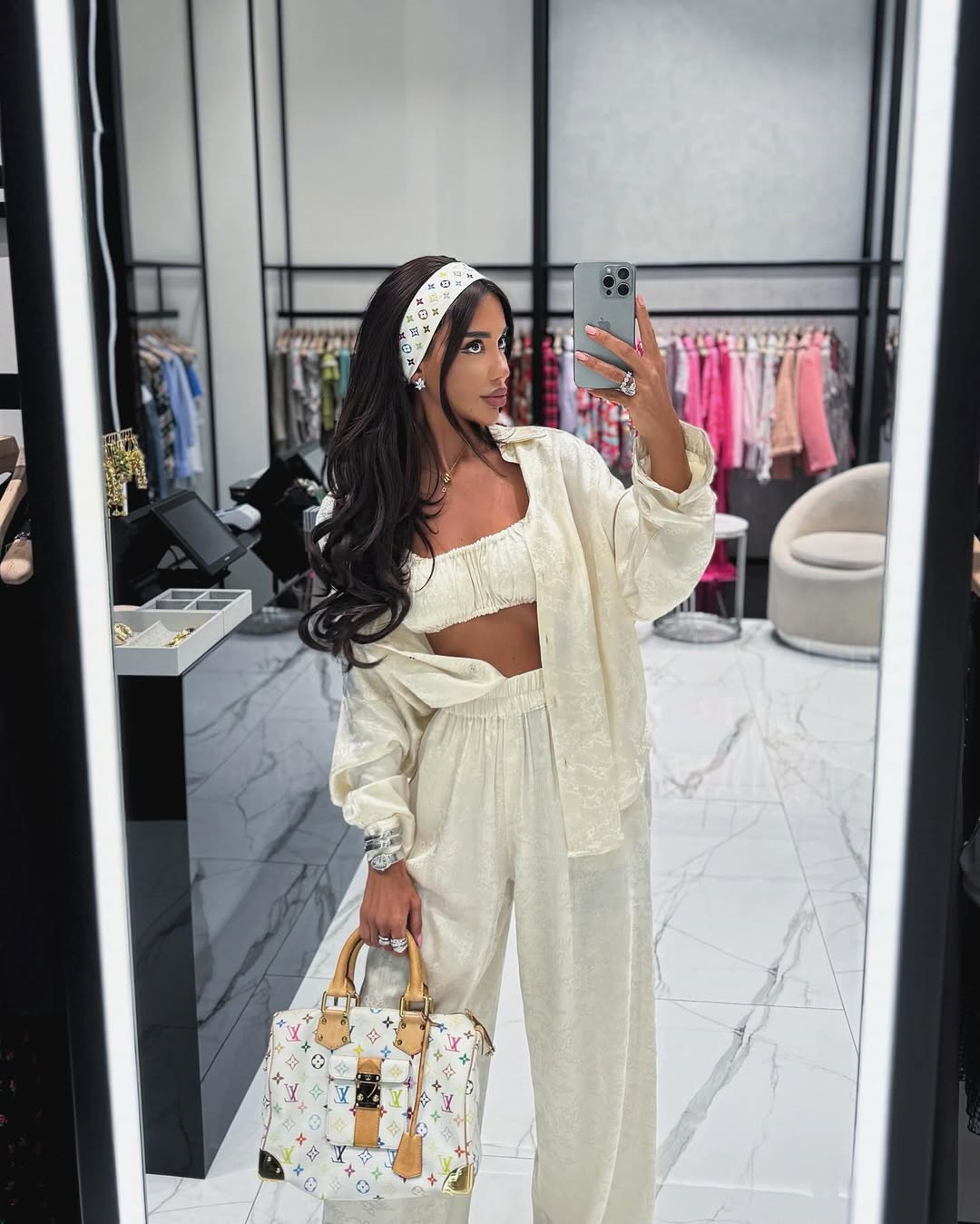 Summer Women's Fashion Turn-Down Collar Long-Sleeve Shirt & Strapless Wide-Leg Pants Three-Piece