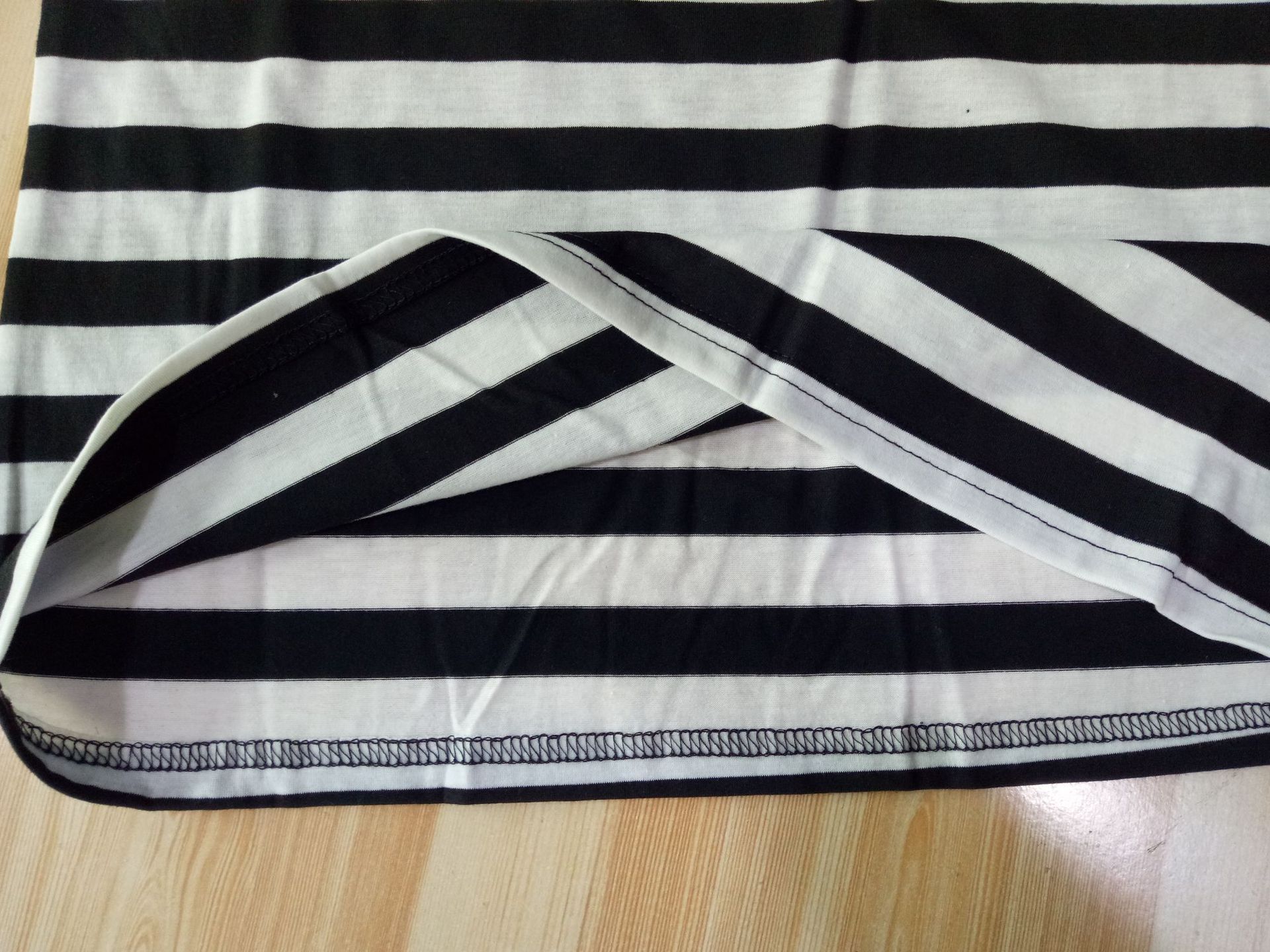 Women's Fall Fashion Black & White Striped Casual Sportswear Set