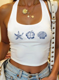Women Solid Style Printed Strapless Top