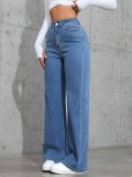 Women Beaded Denim Pants