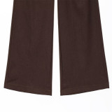 Women summer suit vest wide-leg pants two-piece set