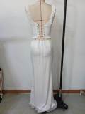 Women Summer Lace Sleeveless Top and Skirt Two-Piece Set
