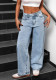 Women Beaded Denim Pants