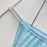 Women sexy bikini sexy backless lace-up two-piece swimwear