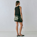 Women Sexy Mesh Sequined Casual Holiday Beach Skirt