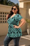 Plus-size Women spring and summer printed top