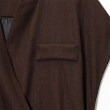 Women summer suit vest wide-leg pants two-piece set
